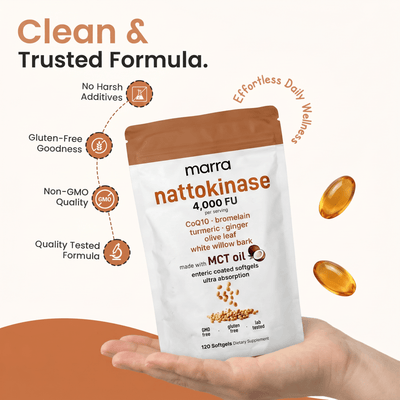 Nattokinase 4,000 FU Equivalent with MCT Oil - Marra