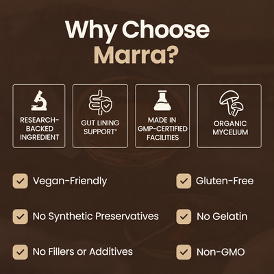 Marra Gut Relief Turkey Tail Mycelium (1,000mg)