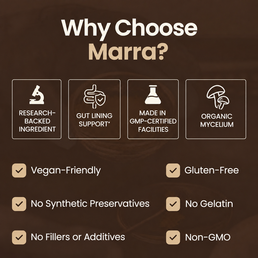 Marra Gut Relief Turkey Tail Mycelium (1,000mg)