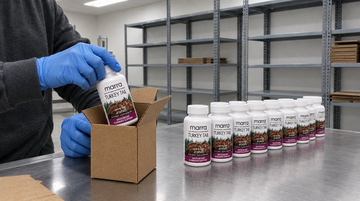 Marra small-batch packing room